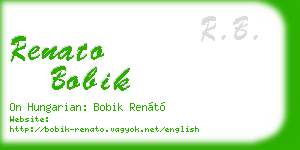 renato bobik business card