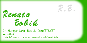 renato bobik business card